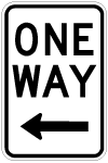 r6-1 one way signs